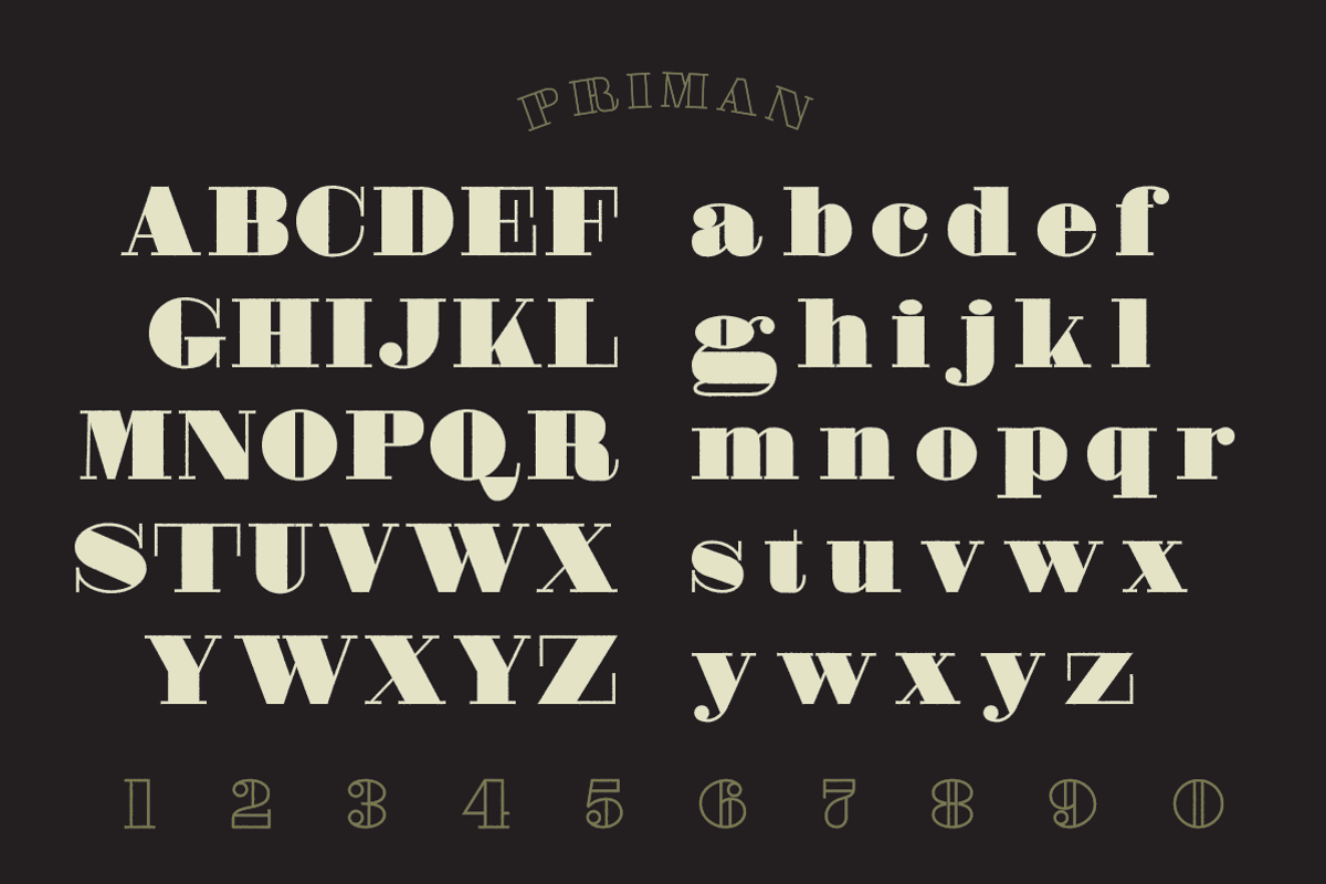 Priman Layered Display Font preview 5