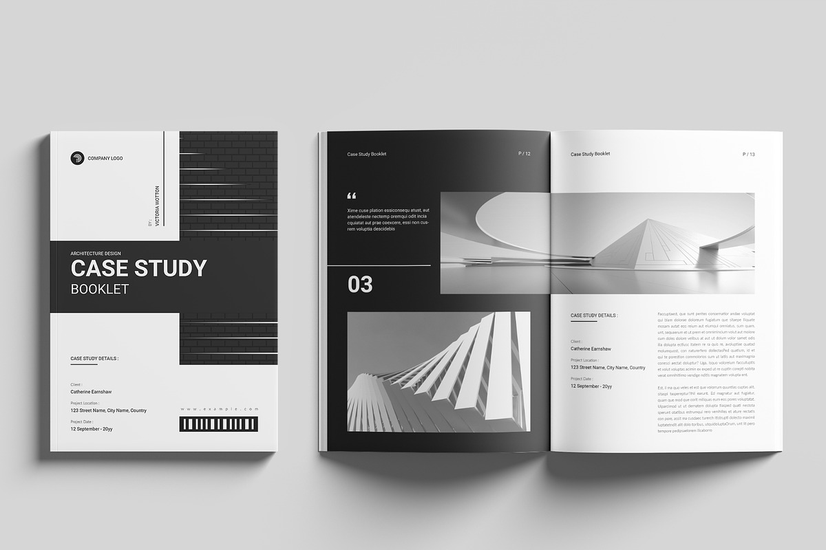 Case Study Booklet Template, a Design Template by RusenoelType (Photo 1 of 9)