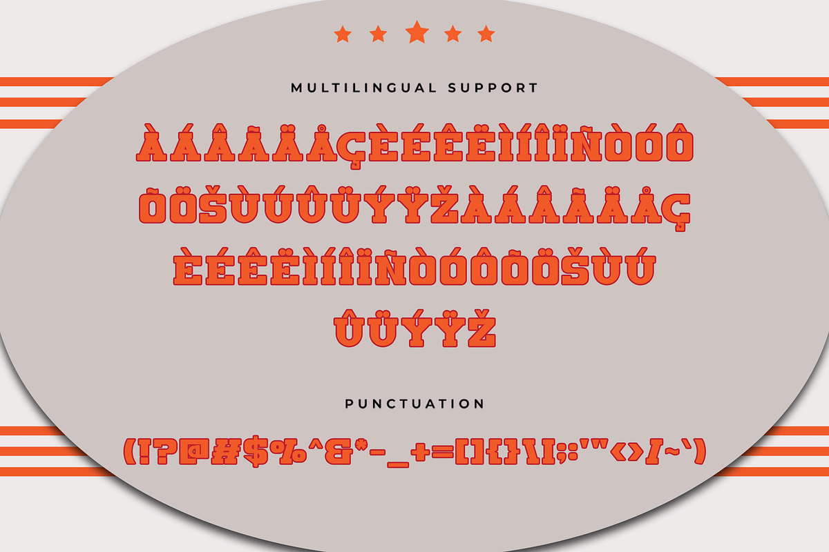 Football - Modern Varsity Font, a Serif Font by overlaytemplates (Photo 5 of 5)