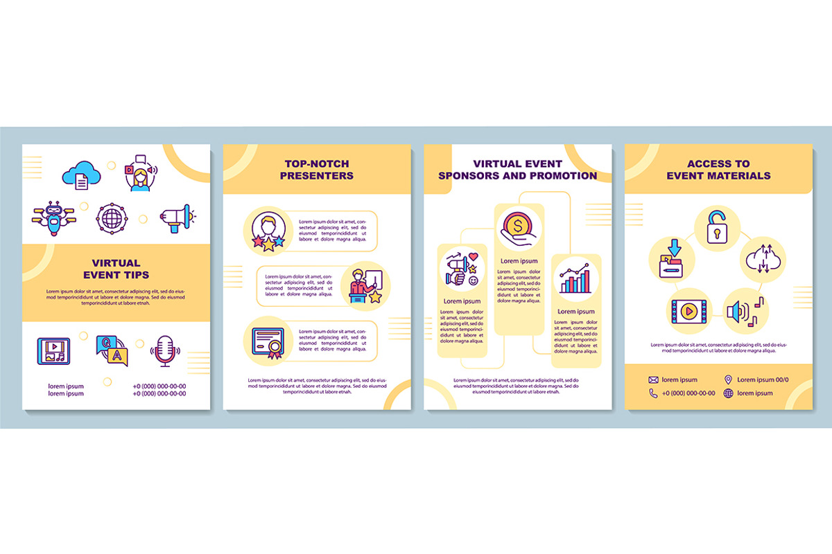 Virtual event tips brochure template, a Brochure Template by IMG Visuals