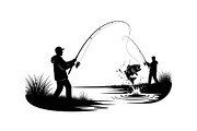 Fishing Silhouette Vector Bundle, an Illustration by hafijul (Thumbnail 22 of 51)