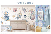 Watercolor Space Pastel Clipart Set, an Illustration by Alisles (Thumbnail 7 of 12)