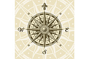 Vintage Compass Rose, an Illustration by Retro Graphics (Thumbnail 2 of 2)