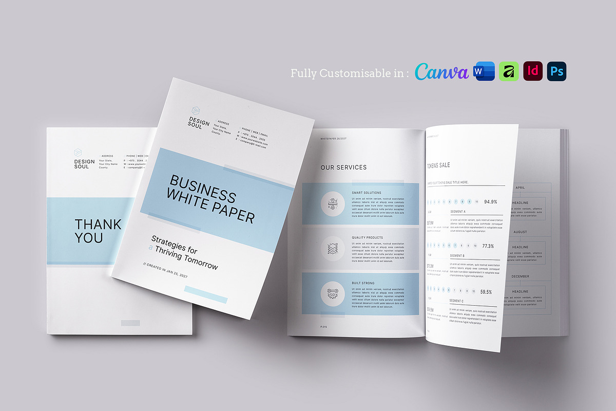 Business White Paper Template, a Brochure Template by Designsoul14 (Photo 1 of 12)