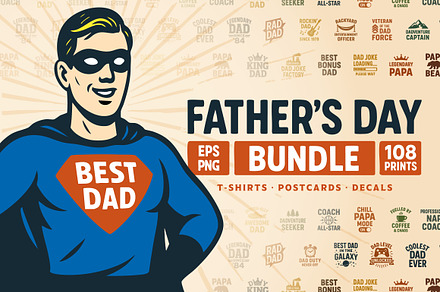 Father's Day Bundle - 108 Prints, a Graphic by Ckybe's Corner