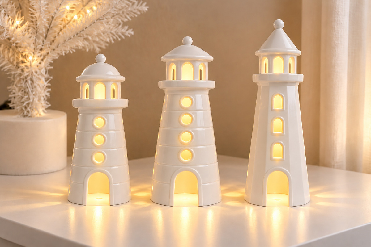 Glowing Lighthouse Lantern Trio STL, an Object 3D Model by Layerology (Photo 2 of 3)