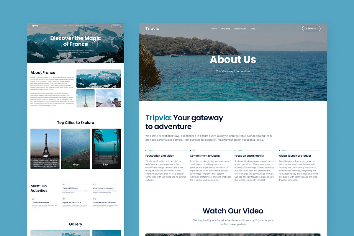 Tripvia - Travel Agency Website, an UI Kit Template by peterdraw (Photo 5 of 7)