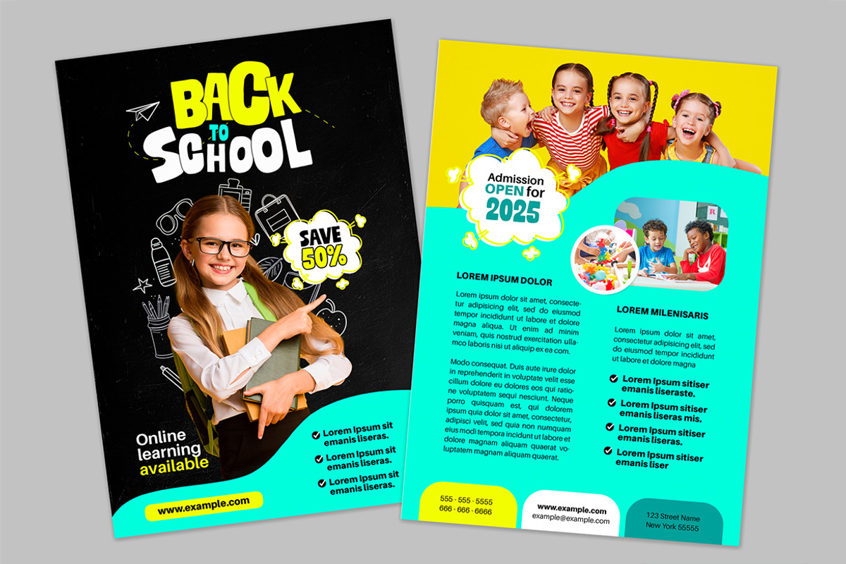 Back To School Flyer & Social Media, a Templates & Theme by McLittle Stock (Photo 2 of 3)