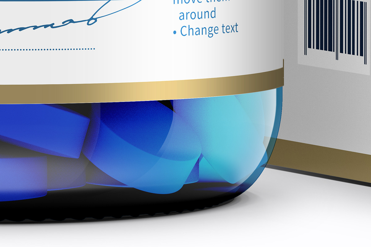 Bottle 45 Pills & Box Mockup, a Packaging Mockup by Reformer Mockup (Photo 6 of 6)