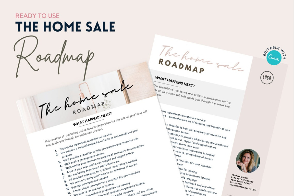Home Sale Roadmap Template CANVA, a Flyer Template by RealEstateDreams (Photo 1 of 3)