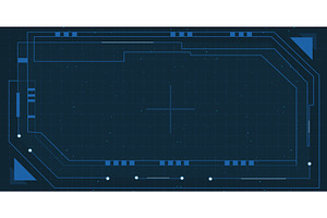 Abstract futuristic HUD frame on, a Technology Illustration by art PVP - market