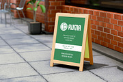 Restaurant Sign Board Mockup, a Product Mockup by SLAB! Design (Thumbnail 3 of 6)