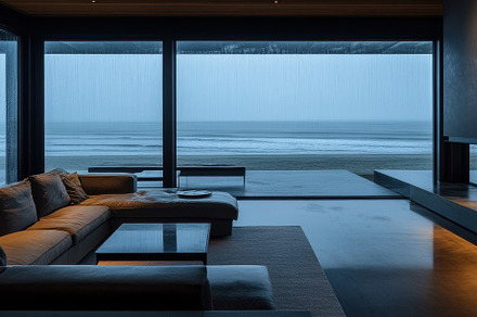 Minimalist Black Living Room, an Architecture Photo by Virgo Studio