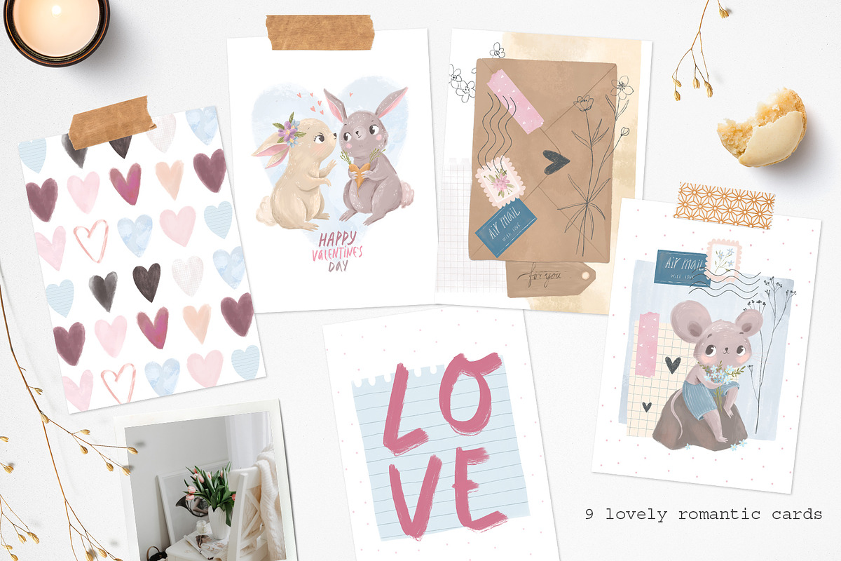 Valentine clipart, an Animal Illustration by Lesya Skripak (Photo 4 of 7)