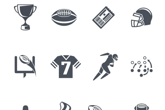 Rugby Or American Football Icons