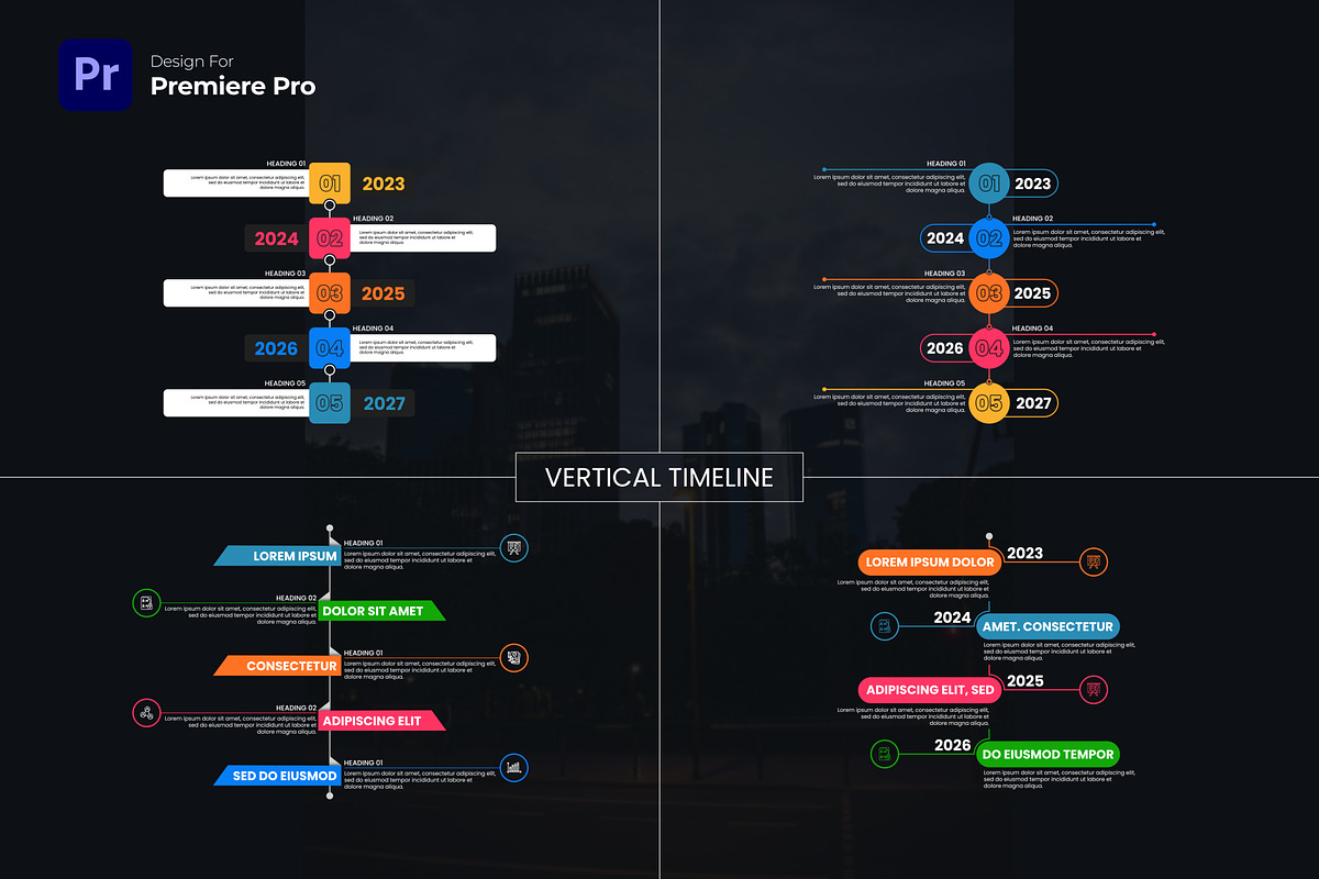 Vertical Timeline | Premiere Pro, a Templates & Theme by Gatamotion (Photo 2 of 2)
