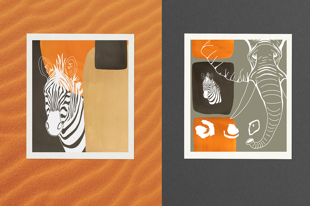 African animals. Line art collection, an Object Graphic by Vera●Suleimanova (Photo 15 of 16)