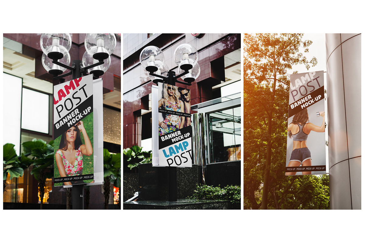 Vertical City Banner Mock-Up, a Print Template by Dikarte.Store (Photo 5 of 6)