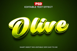 Olive Script 3D Text Effect PSD, a Layer Style Add-On by Design Fly