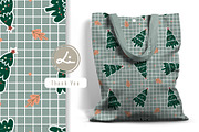 Dinosaur and christmas tree pattern, a Pattern Graphic by lindoet23 (Thumbnail 3 of 3)