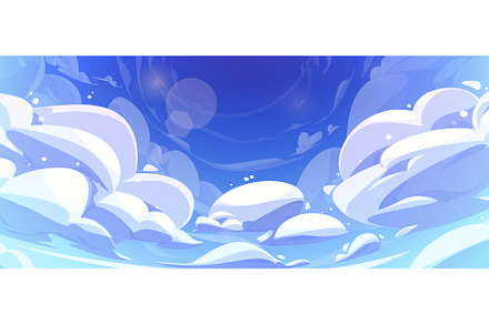 Blue anime cloud heaven sky vector, an Illustration by art PVP - market