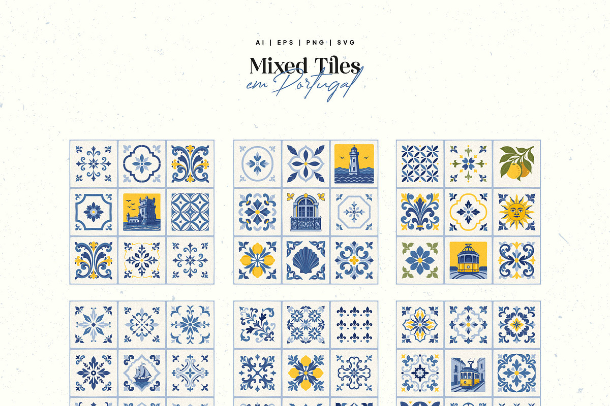 Azulejo Portugal | Tiles & Patterns, an Object Graphic by KetteCreate (Photo 9 of 16)