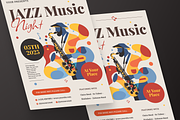 Jazz Music Night Flyer, a Flyer Template by MMPixelCraft (Thumbnail 2 of 5)