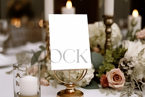 5x7 Table Number Mockup Wedding Sign