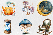 Watercolor Fairytale Wonderland Clip, an Illustration by Rose Art (Thumbnail 2 of 5)