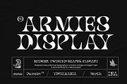 Armies Display, a Sans Serif Font by Damelev (Thumbnail 1 of 14)