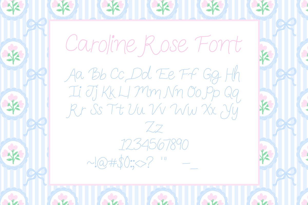 Caroline Rose Script Font, a Font by PrettyGrandmillennial (Photo 2 of 3)