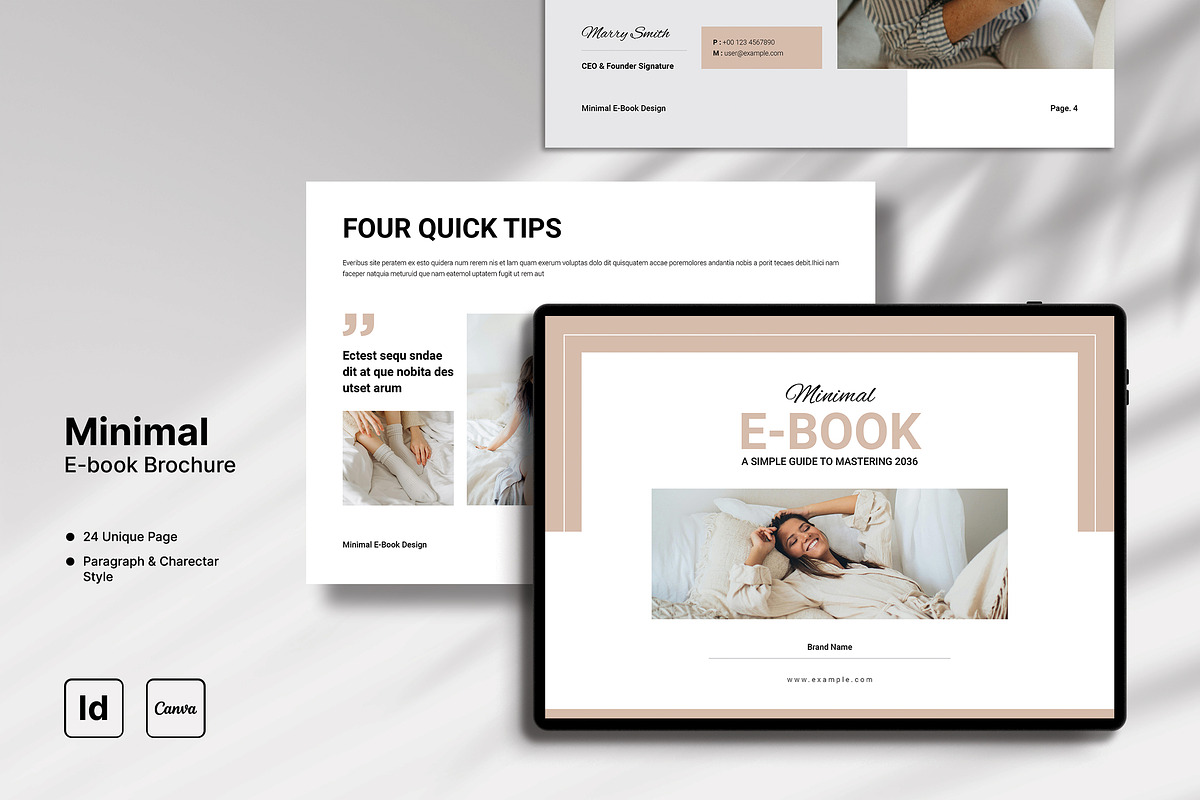 Minimal E-Book Template Landscape, a Brochure Template by Spark_Creative (Photo 1 of 6)
