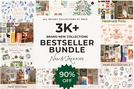 3K+ Bestseller Shop & Prints Bundle, an Object Graphic by Laras Wonderland