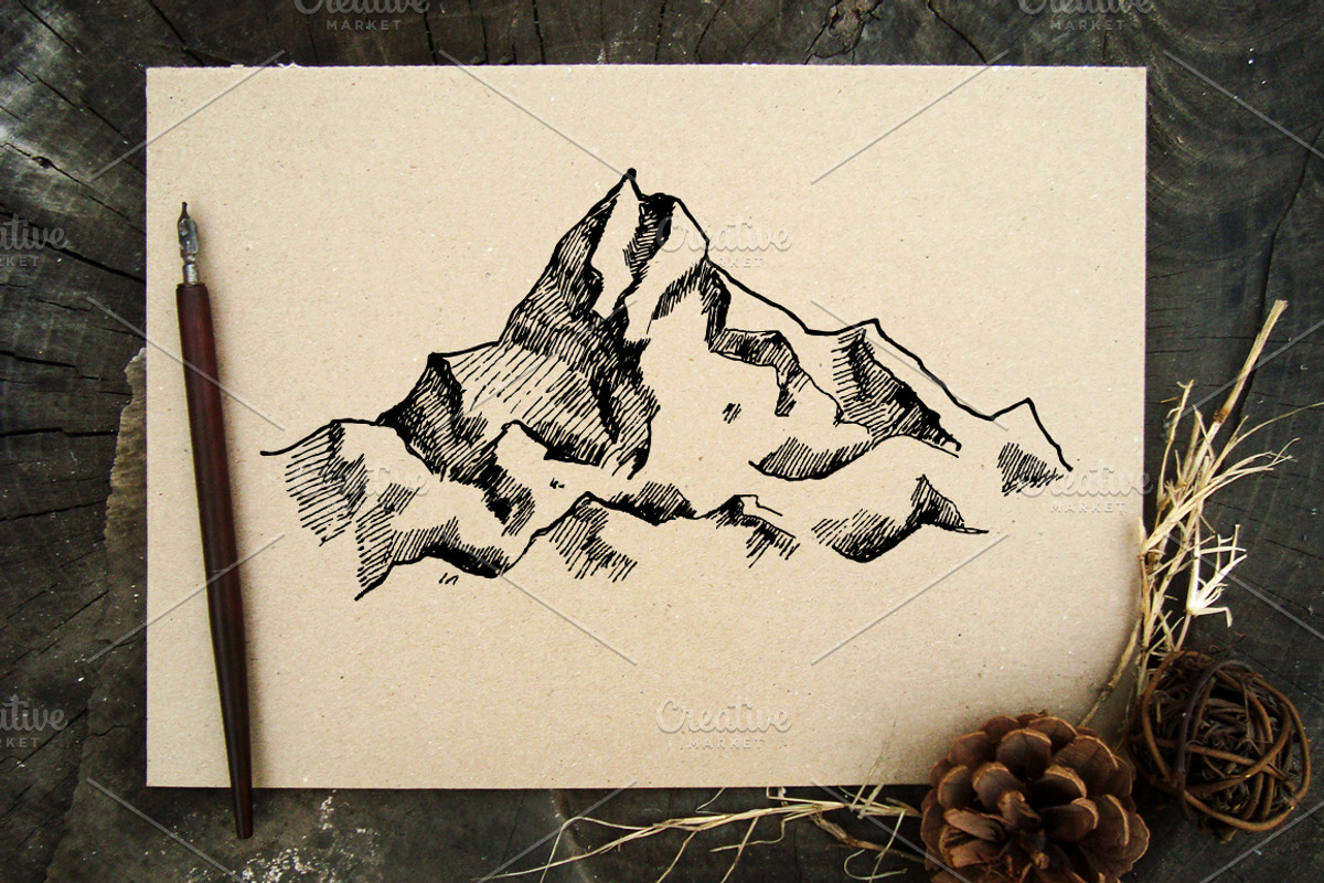 Mountain Vintage Sketches, an Illustration by Epine (Photo 2 of 5)