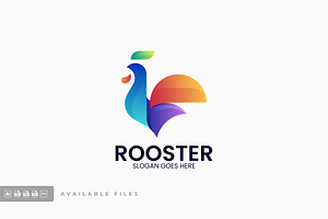 Rooster Gradient Colorful Logo, a Branding & Logo Template by ivan_artnivora