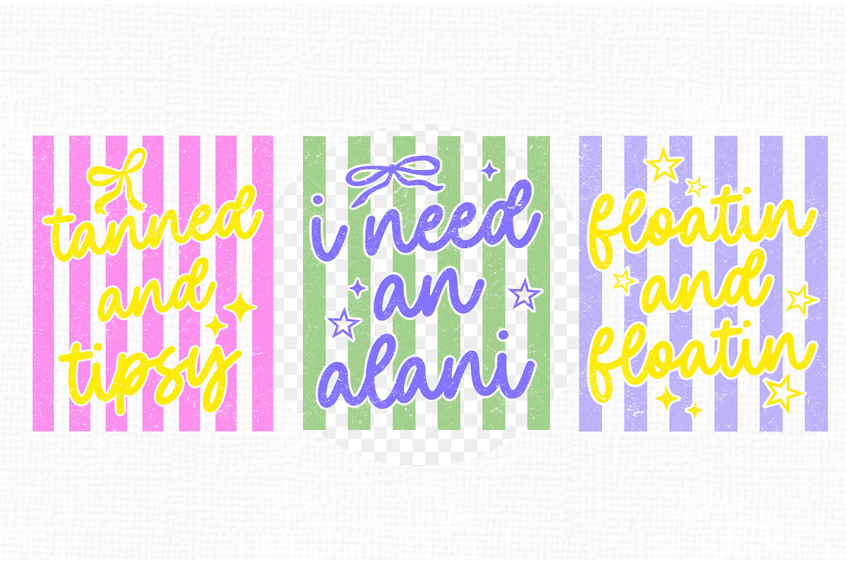 Striped Summer Quotes Bundle PNG, a Seasonal Illustration by Dream Creation (Photo 9 of 9)