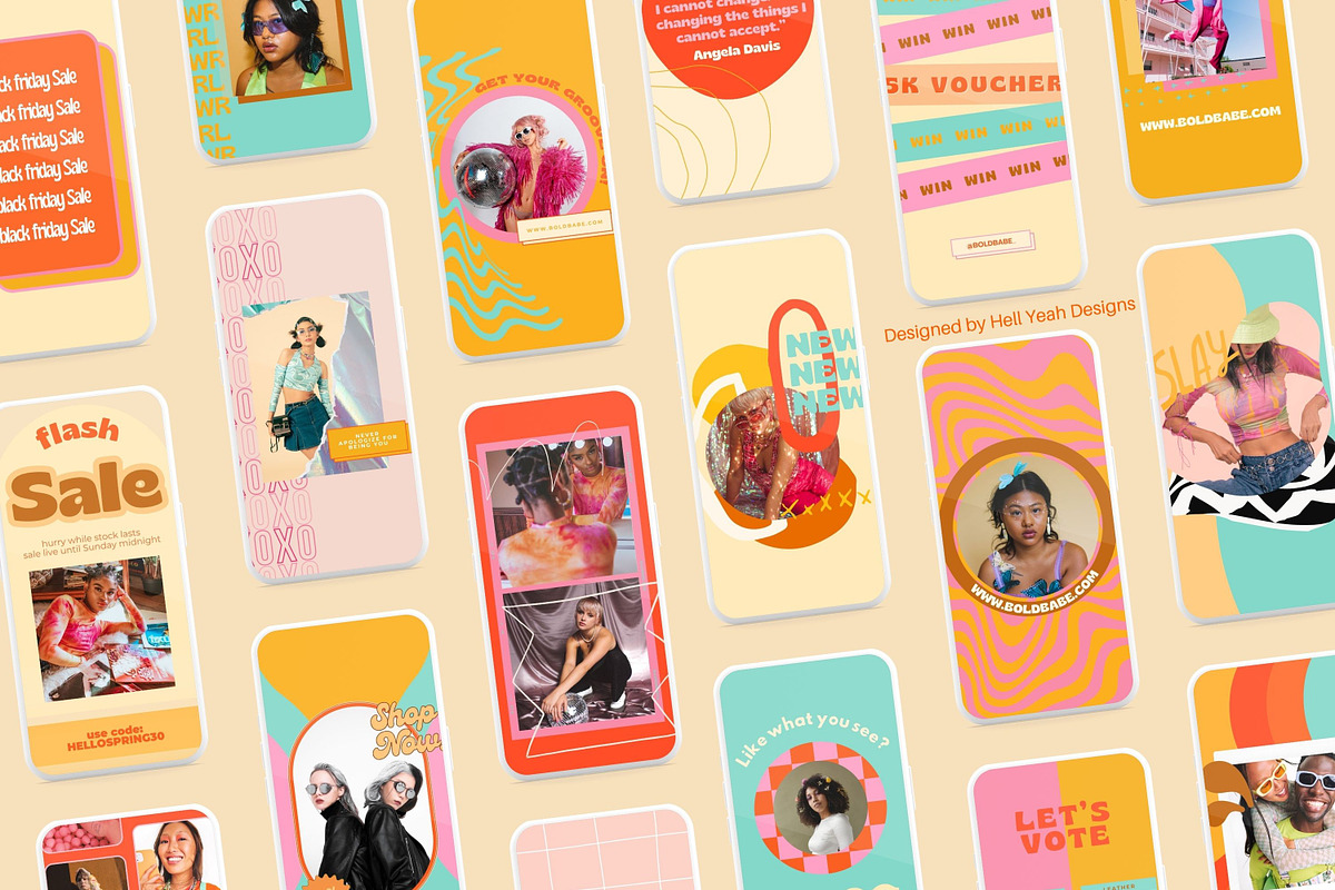 Bold Retro Branding Starter Kit, a Branding & Logo Template by Hell Yeah Designs (Photo 19 of 22)