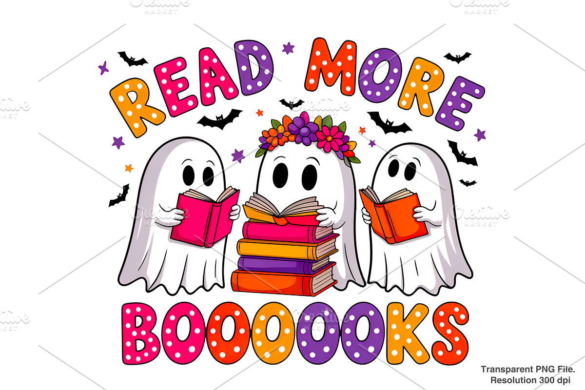 Read More Books Png, Teacher PNG, a Graphic by Clipart Bloom (Photo 1 of 2)