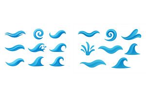 Various stylized wave designs in, an Illustration by ZinetroN