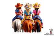 10 Patriotic Cowgirls PNG Clipart, a Graphic by Clipart Bloom (Thumbnail 3 of 11)