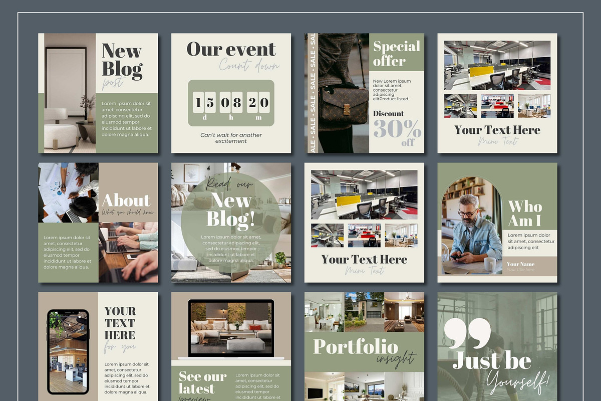 Light Green Instagram Template, a Social Media Template by Everyday Perfection (Photo 6 of 8)
