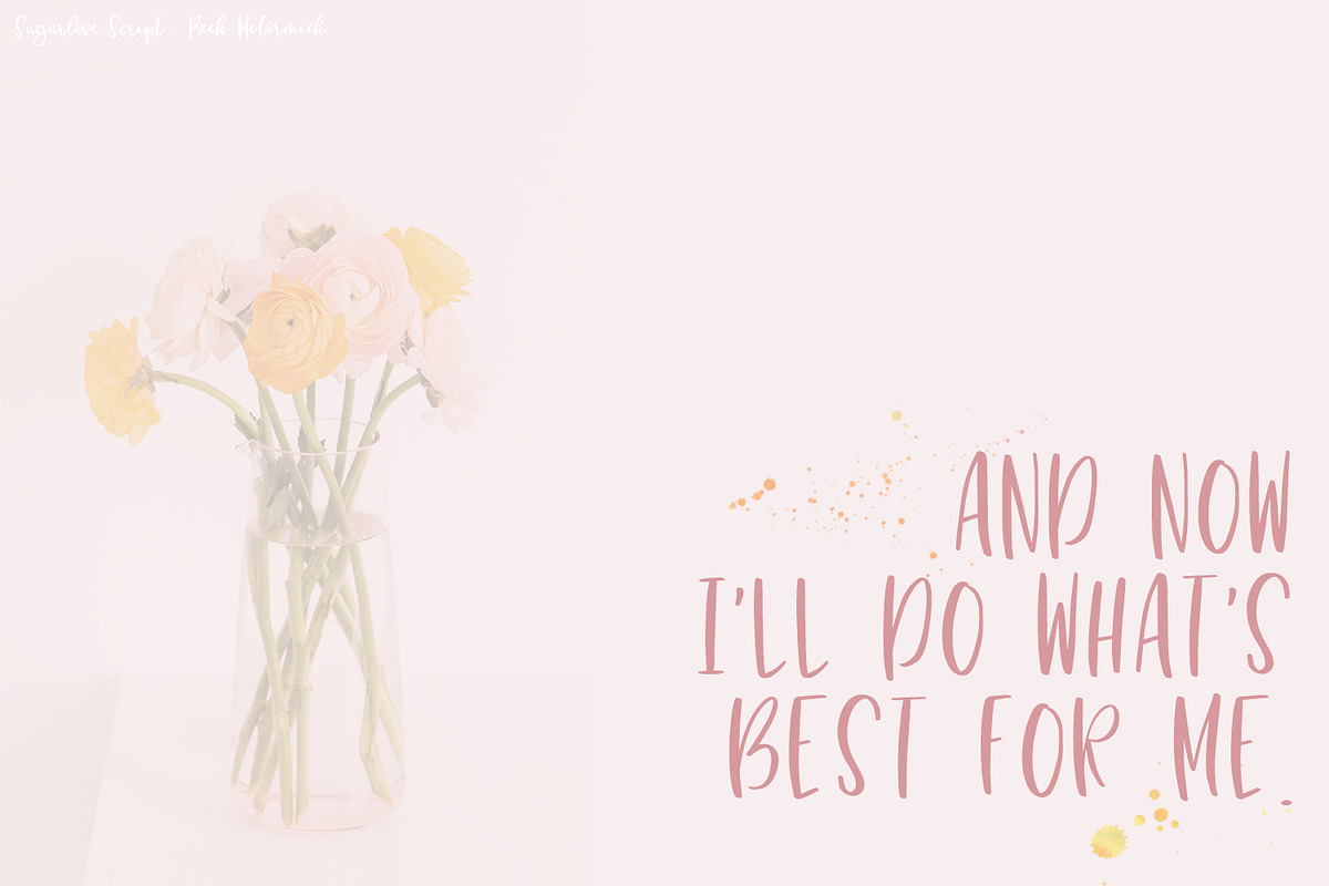 Sugarlove Script, a Script Font by Beck McCormick (Photo 6 of 9)