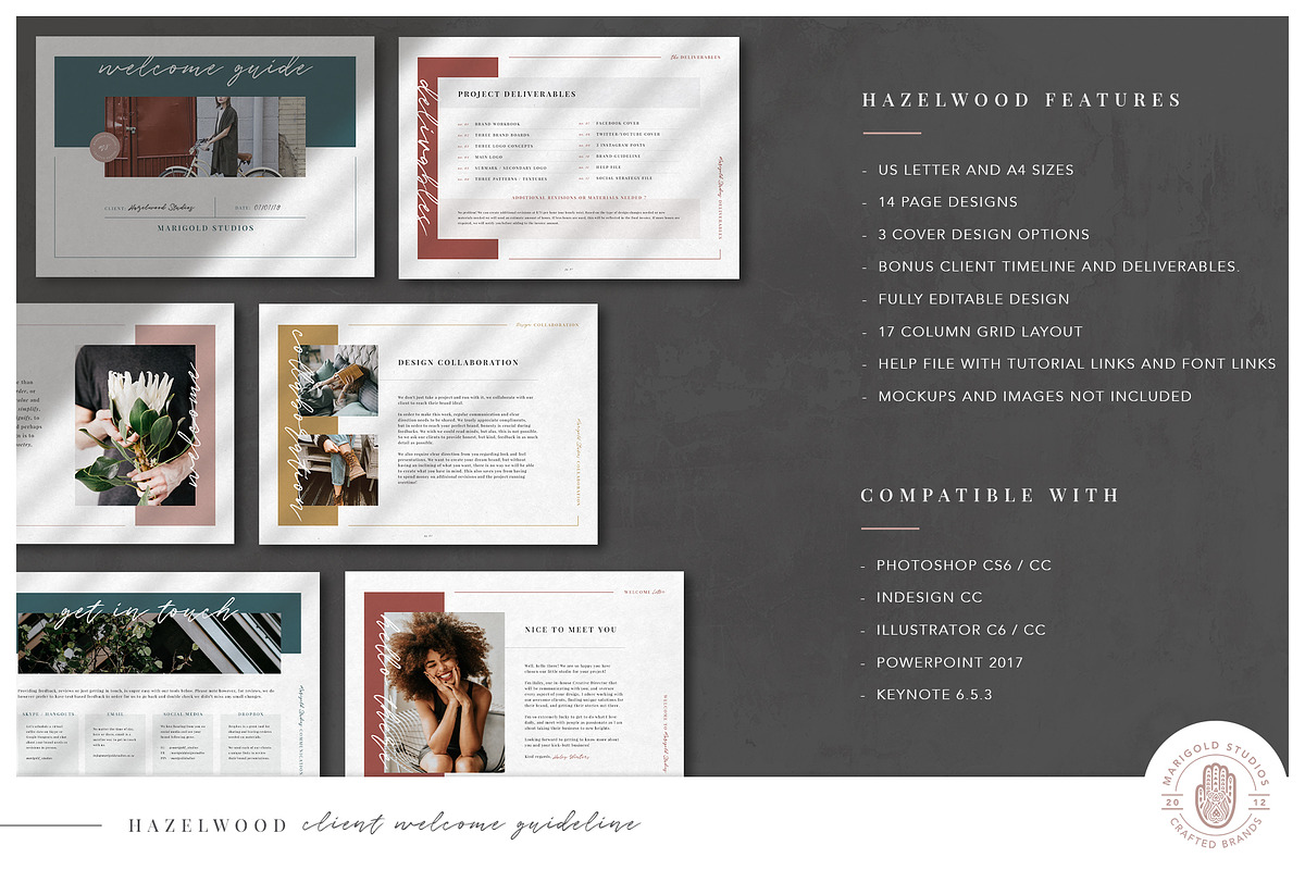 HAZELWOOD | Welcome Guide, a Presentation Template by Marigold Studios (Photo 2 of 8)