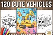 Cute Vehicles Coloring Pages, a Technology Illustration by Design Station (Thumbnail 1 of 4)