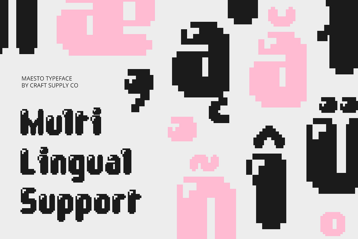 Maesto – Pixel Font, a Sans Serif Font by Craft Supply Co. (Photo 5 of 8)
