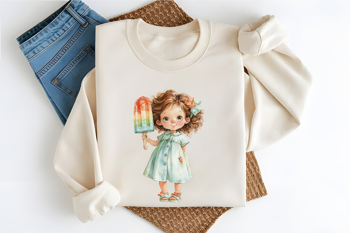 Cute Summer Girl PNG Clipart, a Seasonal Illustration by RobertsArt (Photo 6 of 7)