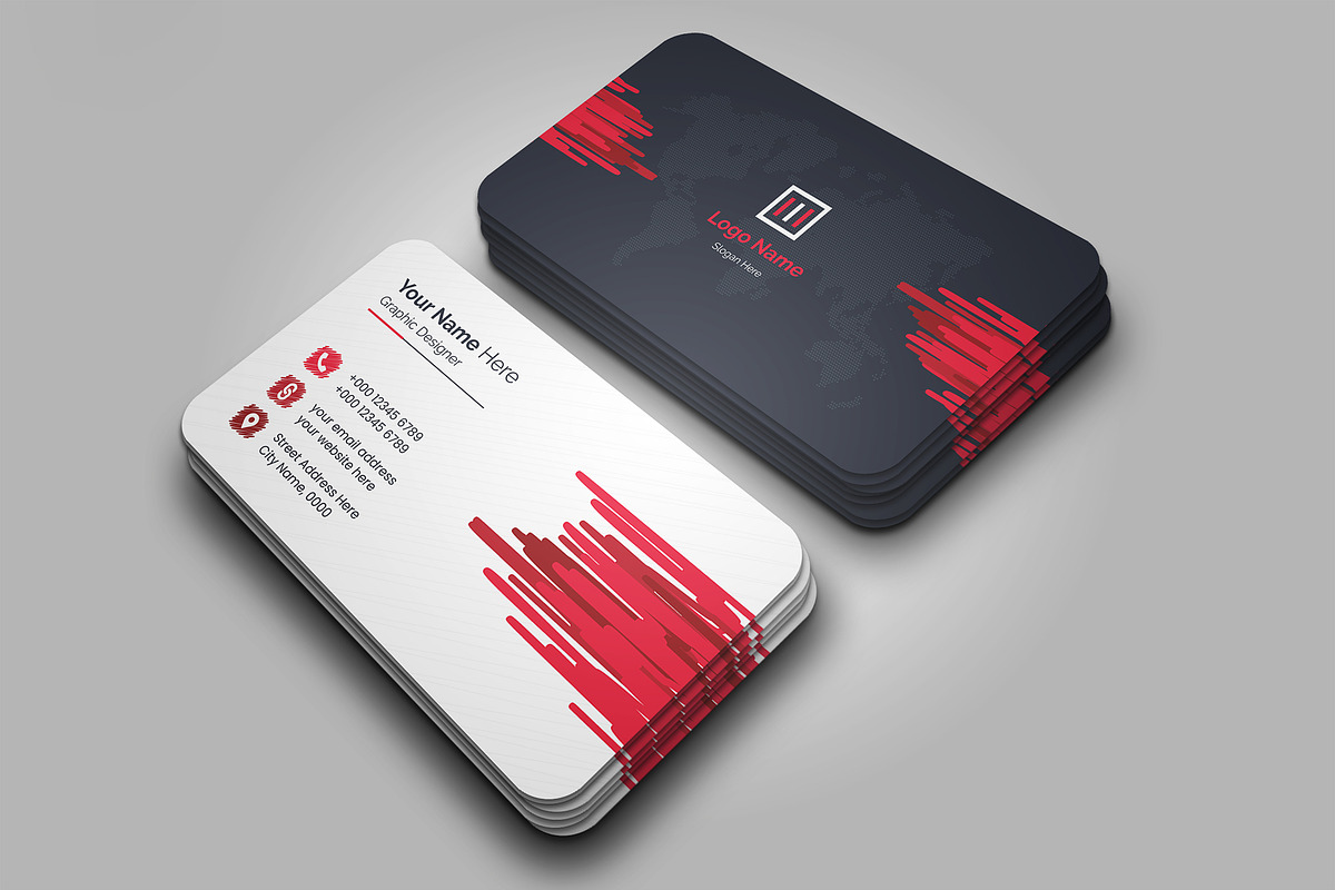 Business Card Design Template, a Business Card Template by mijli (Photo 4 of 12)