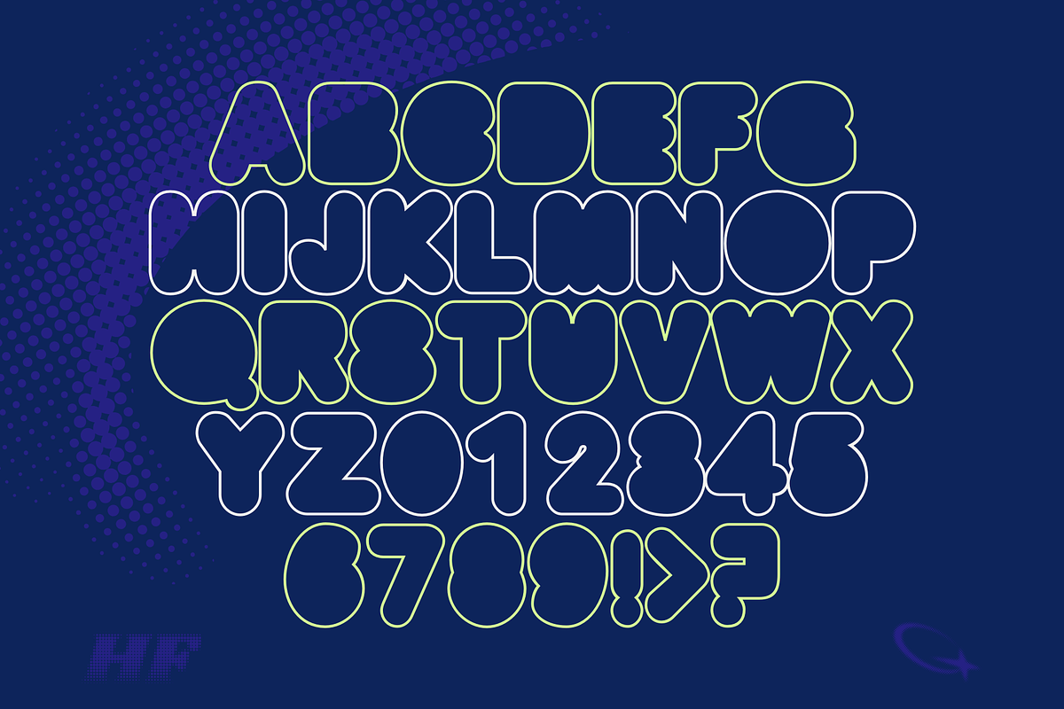 BAQ Rounded 2 Chunky Display Fonts, a Sans Serif Font by HyperFluro (Photo 7 of 7)
