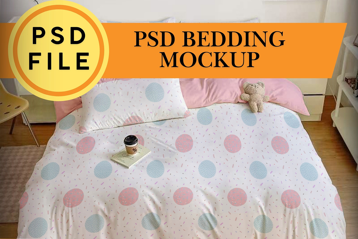 3D Bed Mockup PSD, an Advertising Mockup by Aban's World (Photo 1 of 3)