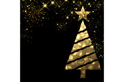 Golden Christmas trees set, a Decorative Illustration by Vjom (Thumbnail 12 of 12)